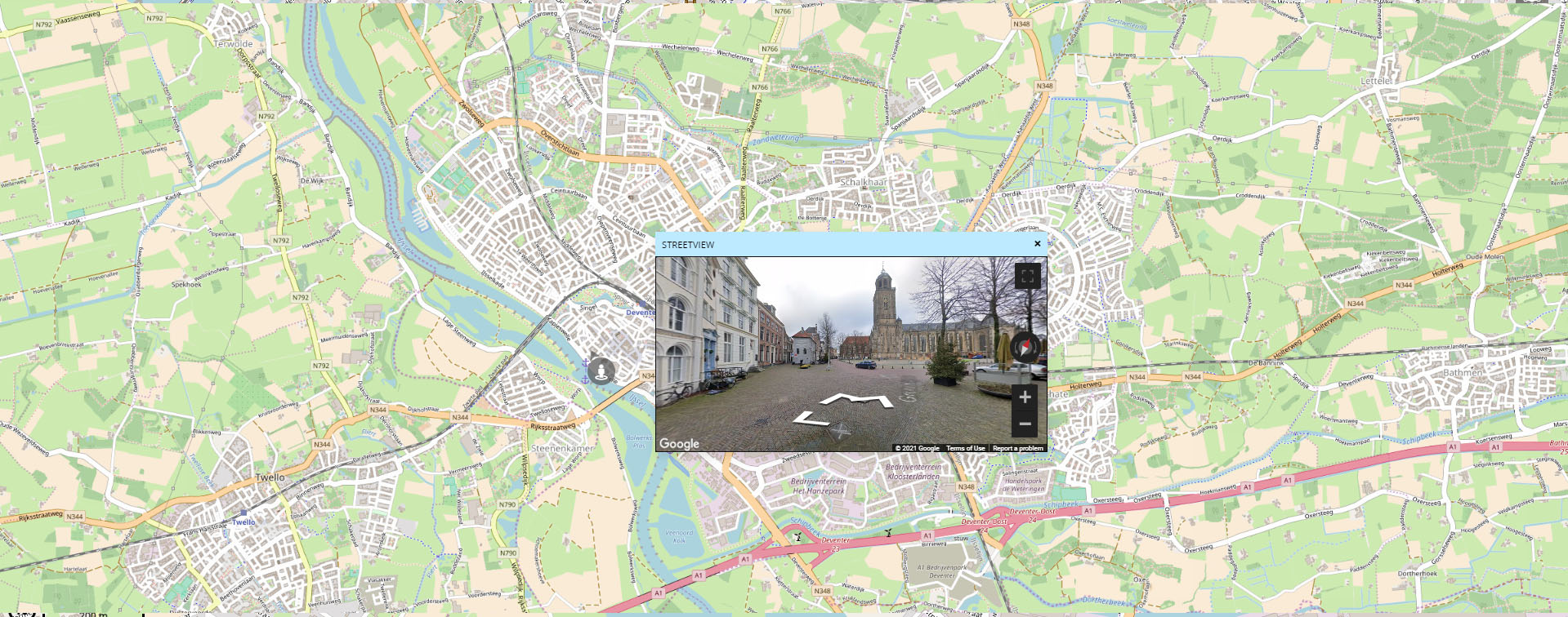 Google Streetview in de GeoApps (GIS-)viewer